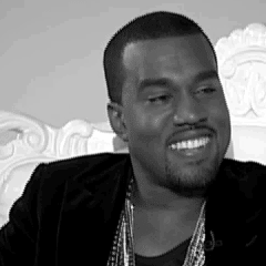 Kanye West not impressed in black and white